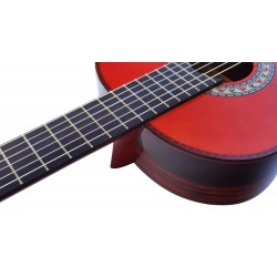 Antonio de Toledo • Modelo Tomatito Almeria ROJA Guitarra Flamenca Negra de Palo Santo de Patagonia