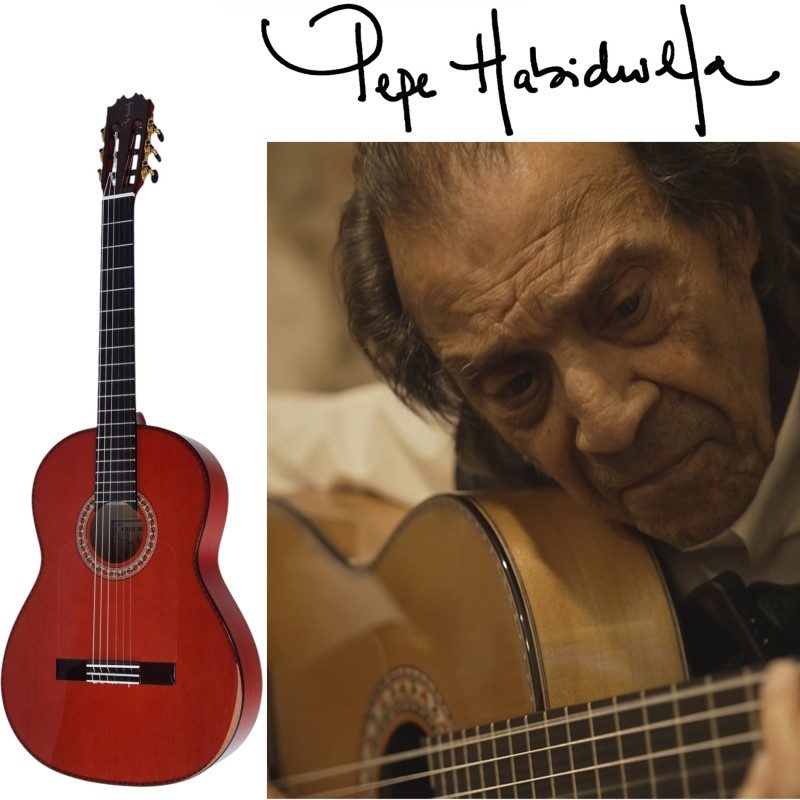 Vicente Tatay Tomas Modelo Pepe Habichuela ROJA • Guitarra Flamenca de Cipres con Tapa de Cedro