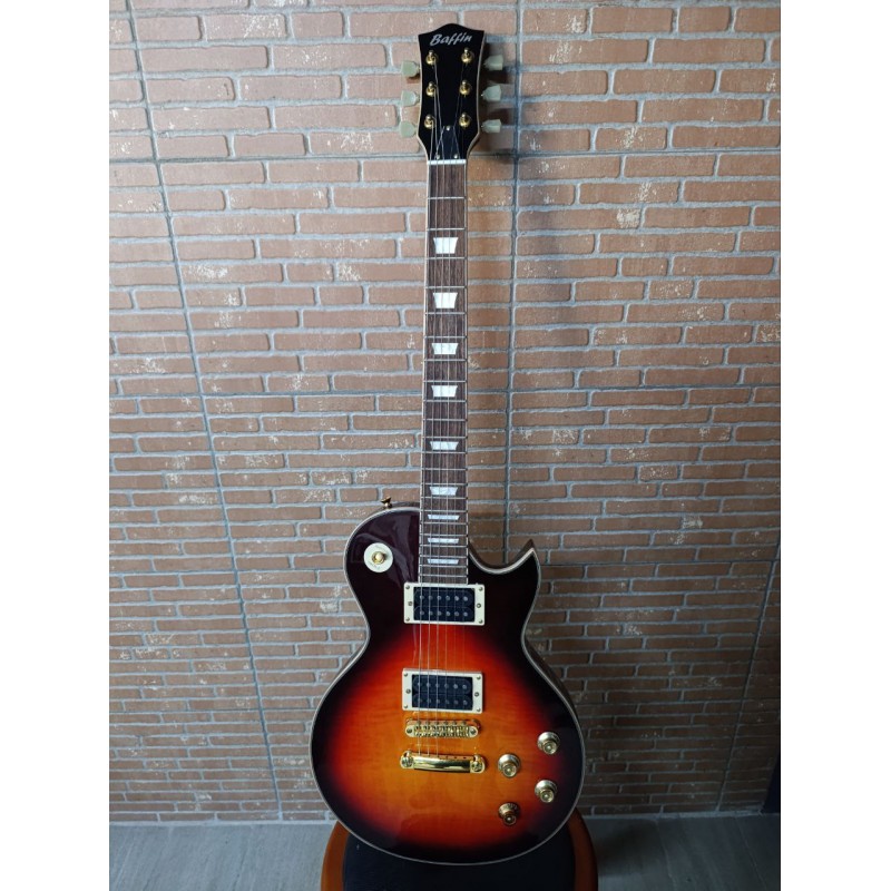 OUTLET Guitarra Electrica tipo Les Paul con mastil encolado Baffin - F - de OUTLET de exposicion con marcas de uso.