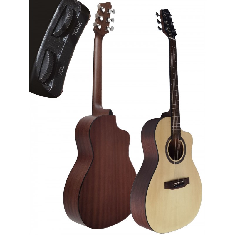 Egmond AV-20 – Guitarra Electroacústica Parlour Amplificada