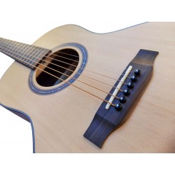 Egmond AV-52 – Guitarra Acústica Parlour con Tapa Maciza de Abeto