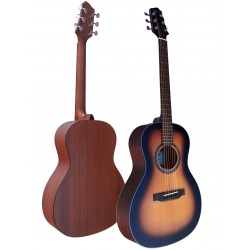 Egmond AV-52 Burst – Guitarra Acústica Parlour con Tapa Maciza de Abeto y acabado Sun Busrst