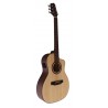Egmond AV-52CE – Guitarra Electroacustica Parlour con Cutaway, Tapa Maciza de Abeto y Previo Fishman Presys II