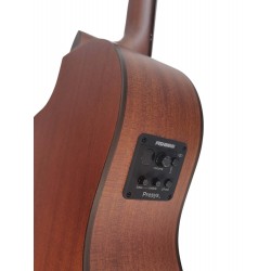 Egmond AV-52CE – Guitarra Electroacustica Parlour con Cutaway, Tapa Maciza de Abeto y Previo Fishman Presys II