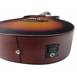 Egmond AV-53CE Burst – Guitarra Electroacústica Mini Jumbo con Cutaway, Tapa Maciza de Abeto y Acabado Sunburst