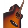 Egmond AV-53CE Burst – Guitarra Electroacústica Mini Jumbo con Cutaway, Tapa Maciza de Abeto y Acabado Sunburst