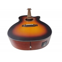 Egmond AV-53CE Burst – Guitarra Electroacústica Mini Jumbo con Cutaway, Tapa Maciza de Abeto y Acabado Sunburst