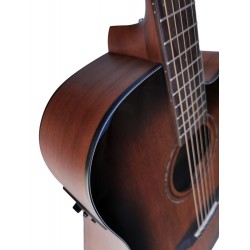 Egmond AV60DCE Burst – Guitarra Electroacústica Dreadnought con Cutaway, Tapa Maciza de Sapeli y Previo Fishman Presys II