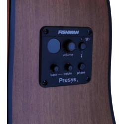 Egmond AV60DCE Burst – Guitarra Electroacústica Dreadnought con Cutaway, Tapa Maciza de Sapeli y Previo Fishman Presys II