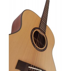 Egmond AV-53CE – Guitarra Electroacústica Mini Jumbo con Cutaway, Tapa Maciza de Abeto y Previo Fishman Presys II