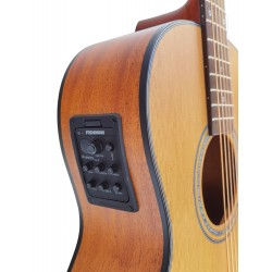 Egmond PC26N FE – Guitarra Electroacústica Parlour con Tapa Maciza de Cedro y Previo Fishman PSY-301