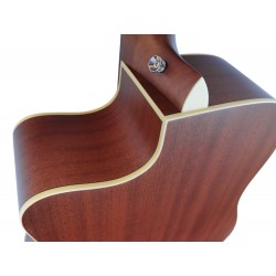 Egmond AV-61DCE Burst – Guitarra Electroacústica Dreadnought con Cutaway, Tapa Maciza de Sapeli y Previo Fishman Presys II