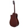Egmond AV-61DCE Burst – Guitarra Electroacústica Dreadnought con Cutaway, Tapa Maciza de Sapeli y Previo Fishman Presys II