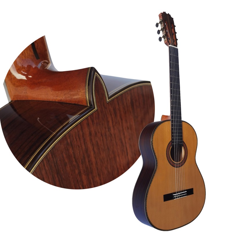 Antonio de Toledo serie Jose Rincon JR-50C – Guitarra Clasica Toda Maciza de Palosanto y Cedro