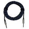 Cable Tejido Jack 6 Metros para Guitarra Jack-Jack Macho Recto de Tela Trenzada IC-025A / 6 M
