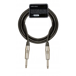 Cable Jack 3 Metros para Guitarra Jack-Jack Macho Recto de PVC Negro IC-1005 / 3 M