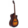 Egmond AV-53CE Burst – Guitarra Electroacústica Mini Jumbo con Cutaway, Tapa Maciza de Abeto y Acabado Sunburst