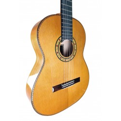 Antonio de Toledo • Modelo Tomatito Andalucia Blanca con tapa Torrefactada - Guitarra Flamenca en acabado Natural