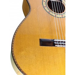 Antonio de Toledo • Modelo Tomatito Andalucia Blanca con tapa Torrefactada - Guitarra Flamenca en acabado Natural