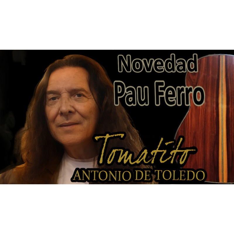 Antonio de Toledo • Modelo Tomatito Andalucia Guitarra Flamenca Negra de Pau Ferro tapa Torrefactada