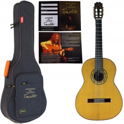 Antonio de Toledo • Modelo Tomatito Andalucia Blanca con tapa Torrefactada - Guitarra Flamenca en acabado Natural