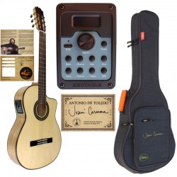 Antonio De Toledo · Josémi Carmona – Guitarra Flamenca Blanca con Cutaway y Previo con Efectos y Ecualizacion