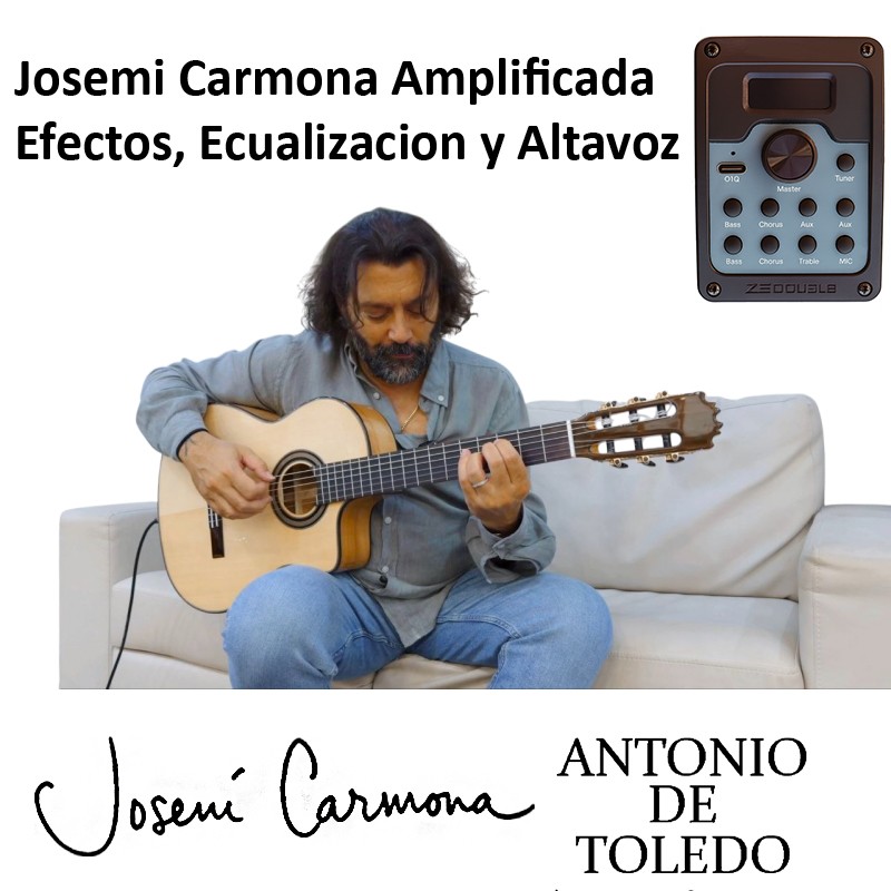 Antonio De Toledo · Josémi Carmona – Guitarra Flamenca Blanca con Cutaway y Previo con Efectos y Ecualizacion