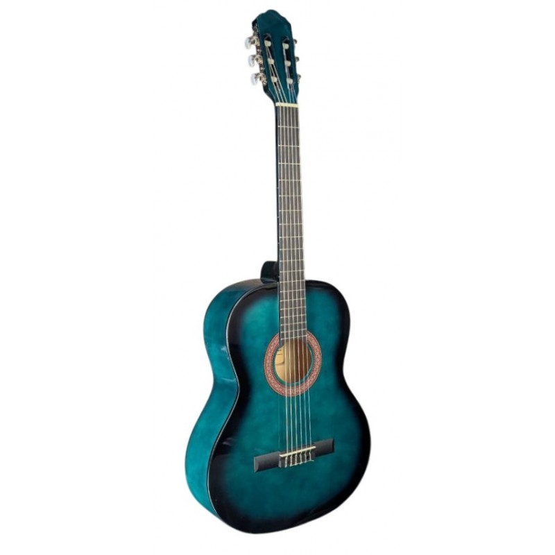 Ronda C320.101BL-3/4 CADETE – Guitarra Clásica de iniciación – Color Azul Brillo – con golpeador incluido sin instalar