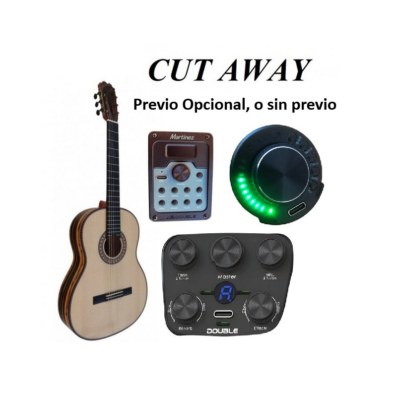 Antonio De Toledo Modelo ATF-17EB CUT con Cutaway Guitarra Flamenca de Ebano Blanco