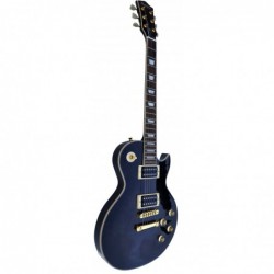 C350.238BK  Guitarra Electrica Tipo Les Paul Negra Round Top con el Mastil Encolado