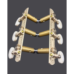 Clavijero de precision Aparicio B&C modelo Toledo Satinado con Palomilla Marfil y Poste Dorado