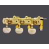 Clavijero de precision Aparicio B&C modelo Toledo Satinado con Palomilla Marfil y Poste Dorado
