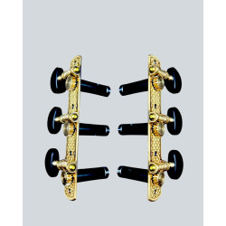 Clavijero de precision Aparicio B&C modelo Toledo Bronce con Palomilla Ebano y Poste Negro