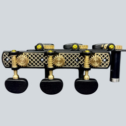 Clavijero de precision Aparicio B&C modelo Toledo Oro Negro con Palomilla Ebano y Poste Negro