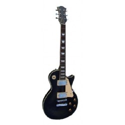 C350.238BK  Guitarra Electrica Tipo Les Paul Negra Round Top con el Mastil Encolado