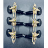 Clavijero de precision Aparicio B&C modelo Madrid Bronce con Palomilla Ebano y Poste Negro