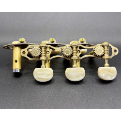 Clavijero de precision Aparicio B&C modelo Madrid Bronce con Palomilla Marfil y Poste Dorado