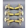 Clavijero de precision Aparicio B&C modelo Madrid Bronce con Palomilla Marfil y Poste Dorado