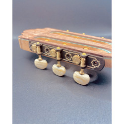 Clavijero de precision Aparicio B&C modelo Granada Oxido Palomilla Marfil Poste Dorado