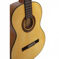 Outlet A45 - C320.590 Guitarra Flamenca Vicente Tatay con Raja en Barniz del Clavijero - Fondo Sicomoro Tapa Maciza Abeto