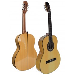Outlet A53 - C320.580 Guitarra Flamenca Vicente Tatay con Golpe en la Tapa  Con - Fondo de Sicomoro con Tapa de Abeto - Acabado 