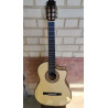 Outlet A14 - Antonio De Toledo Modelo ATF-17EB CUT con Cutaway Guitarra Flamenca de Ebano Blanco con Double Os1 Con Golpecito Ab