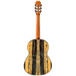 Outlet A14 - Antonio De Toledo Modelo ATF-17EB CUT con Cutaway Guitarra Flamenca de Ebano Blanco con Double Os1 Con Golpecito Ab