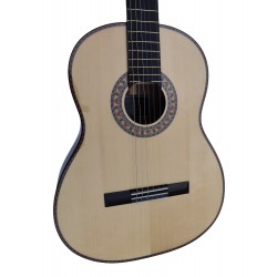 Outlet A14 - Antonio De Toledo Modelo ATF-17EB CUT con Cutaway Guitarra Flamenca de Ebano Blanco con Double Os1 Con Golpecito Ab