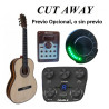 Outlet A14 - Antonio De Toledo Modelo ATF-17EB CUT con Cutaway Guitarra Flamenca de Ebano Blanco con Double Os1 Con Golpecito Ab