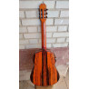 Outlet A76 - Antonio de Toledo ATF-17EBR – Guitarra Flamenca de Ebano Blanco Teñido de Rojo con Golpe De Una Cuerda Debajo De Pu