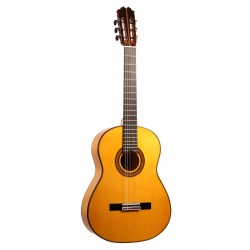 Outlet A85 - Antonio De Toledo Mod. Y-7 de Cipres Guitarra Flamenca Toda Maciza con Raja Reparada en la Parte De Atras