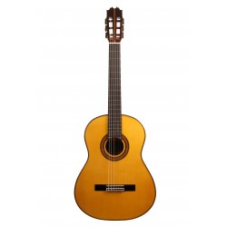 Outlet A85 - Antonio De Toledo Mod. Y-7 de Cipres Guitarra Flamenca Toda Maciza con Raja Reparada en la Parte De Atras