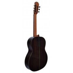 Outlet A86 - Jose Rincon MR5 Guitarra Flamenca Roja de Tapa Maciza y fondo y aros de Palosanto con Picotazo en el Mango (Parte D