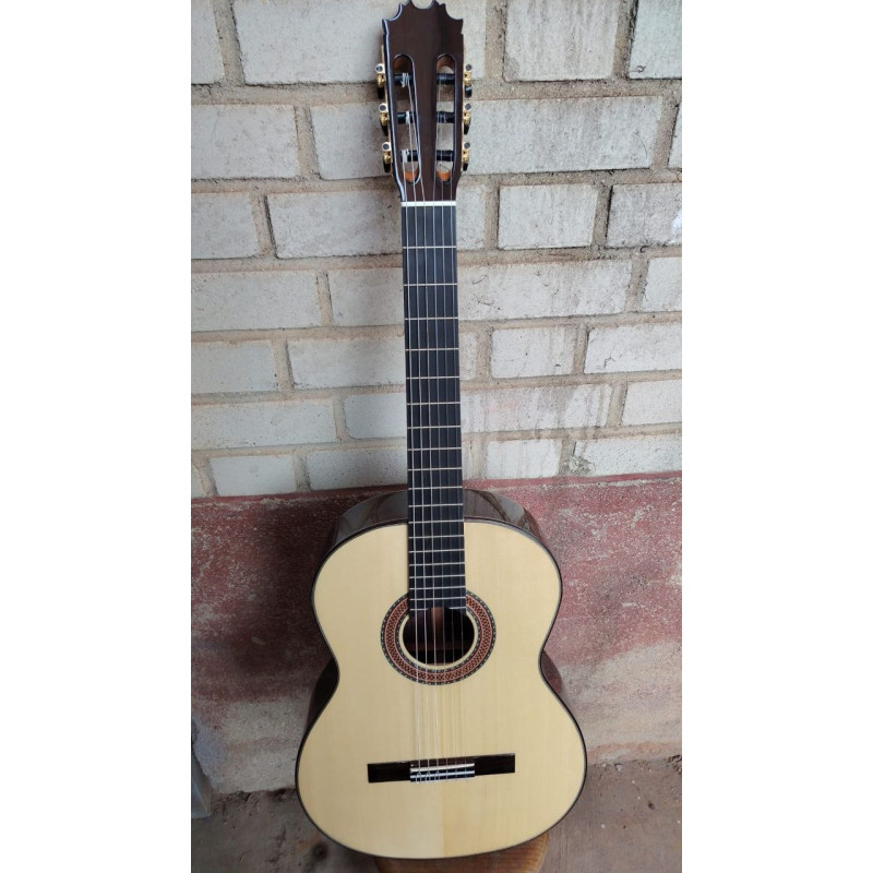 Outlet A87 - Jose Rincon MM6 Guitarra Clasica de Palosanto y Tapa Maciza (Nueva ES-06S y MCG-58S) con Defecto Binding AtráS, Se 